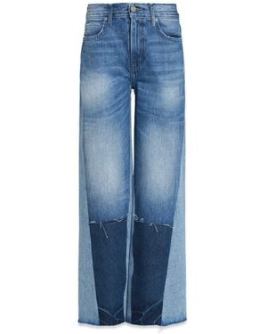 NOEND Emma Upcycled Cropped Wide Jeans - Blue