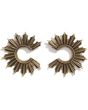 Lovard Sunburst Earrings - Metallic