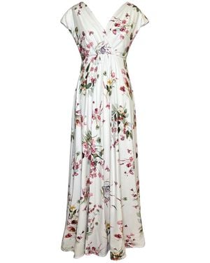 Alie Street London Sophia Maxi Dress Petite Petal Floral - Metallic