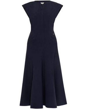 Nissa A-Line Midi Dress - Blue