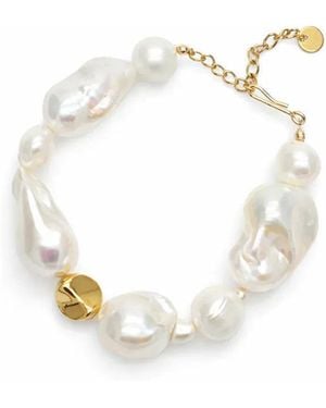 La Maison Gisel B. Aria Baroque Pearl Bracelet - White