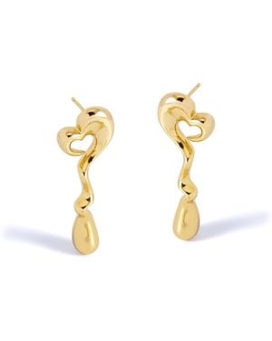 Potoska Loff Face On Maxi Stud Earrings - Metallic