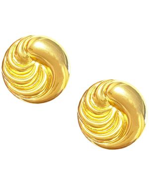 The Gala Swirl Stud Earrings - Metallic