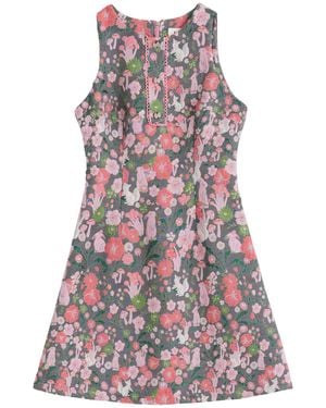 Louche Marcia Fairytale Jacquard A-Line Mini Dress - Pink