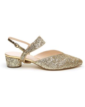 Alterre Gatsby Glitter Elsie V Slide - Natural
