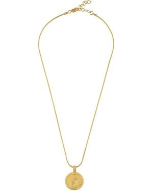 Opium Jewels Small Vintage Rupee Coin On Plated Chain - Metallic