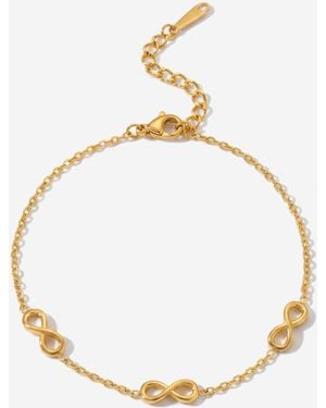 Elk & Bloom 14K Infinity Loop Chain Bracelet - Metallic