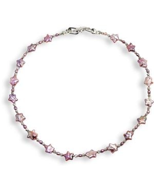 Ninemoo Starry Veil Pearl Necklace - Metallic