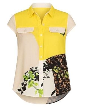 Conquista Short Sleeve Print Shirt - Yellow