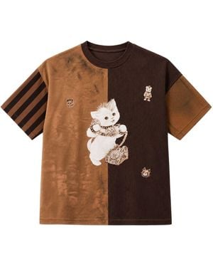 Castaneda Neutrals Sepia Short Sleeve T-Shirt Two - Brown