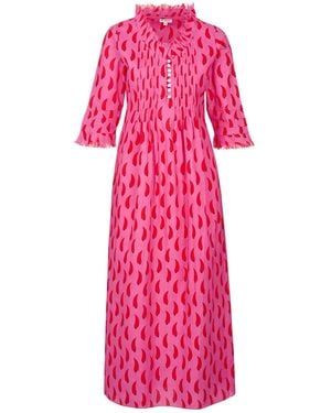 At Last Cotton Annabel Maxi Dress - Pink