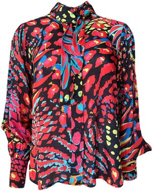 Any Old Iron Neon Animal Necktie Shirt - Red
