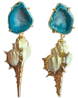Magpie Rose Neutrals Lagoon Earrings - Blue