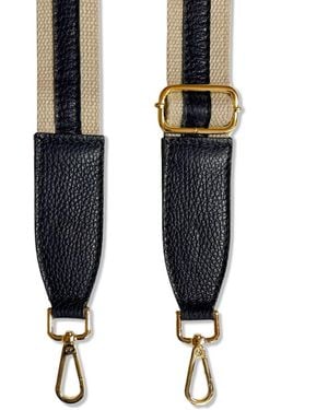 Apatchy London Leather And Canvas Strap - Black