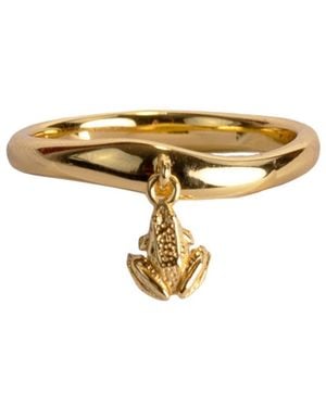 NASI SILVER Leaping Frog Dangling Ring - Metallic