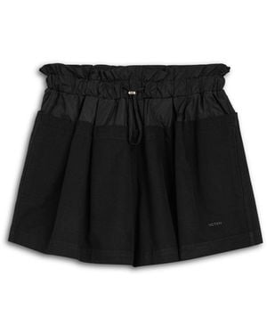 Nocturne Mini Shorts With Printed Details - Black