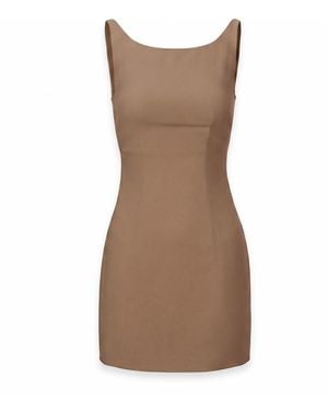 Belsize25 Oto Series – Office To Off-Duty Mini Dress - Brown
