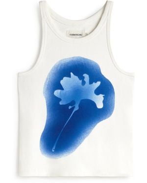 Thinking Mu Harriet Halter Top - Blue