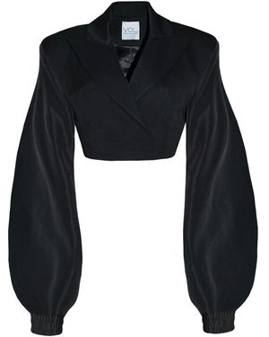 Vestiaire d'un Oiseau Libre Cropped Hybrid Jacket - Black