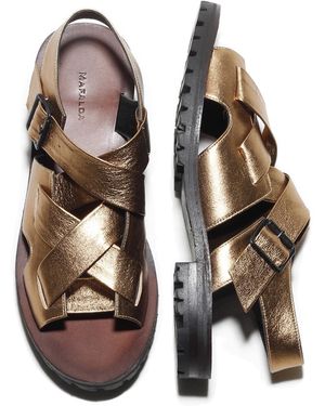 Mafalda Martina Strap Sandals - Metallic