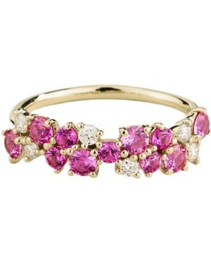 Juvetti Starry Ring Sapphire & Diamond - Pink