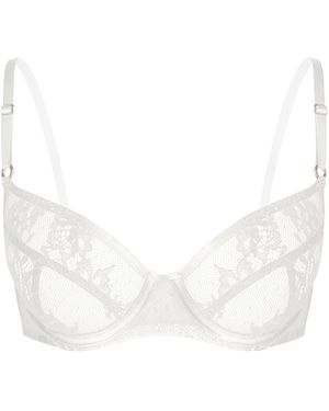 MONIQUE MORIN LINGERIE Moonstruck Balconette Bra Crystal - White