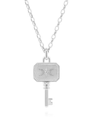 Cote Cache Cote Cache Key Pendant Chain Necklace - Metallic