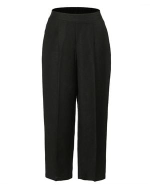 Smart and Joy Straight Linen Trousers - Black