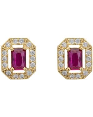 LÁTELITA London Whistledown Gemstone Stud Earrings Ruby - Pink