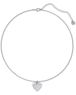 Cloud Haven Devoted Puff Heart Necklace - Metallic