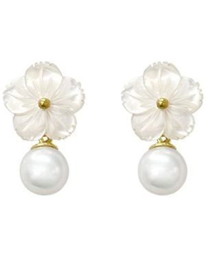 Agora Jewellery Cleito Earrings - White
