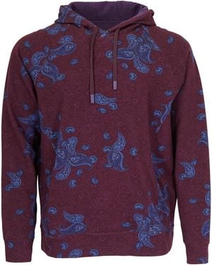 lords of harlech Hank Montgat Paisley Hoodie - Blue