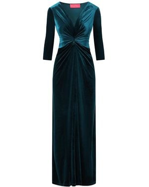 Beatrice von Tresckow Velvet Maxi Lola Dress - Blue