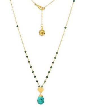 Giselle Vale — London Classic Athena Kate Gemstone Rosary Chain Necklace - Metallic