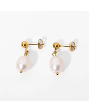 Elk & Bloom Chunky Freshwater Earrings - Metallic