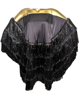 Julia Clancey Luxe Backless Jet Frou Dress - Black