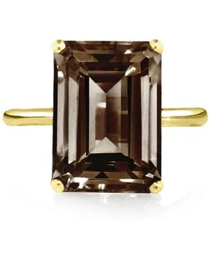Augustine Jewels Vermeil Smoky Quartz Cocktail Ring - Brown