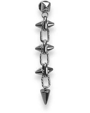 Jagged Halo Jewelry Barbie Chain Earrings - Metallic
