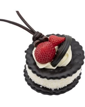 Absurde Chocolate Fruit Tart Bag Charm - Metallic