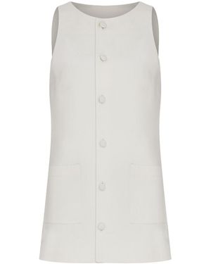 NAZLI CEREN Odette Crepe Mini Dress In Vanilla Ice - White