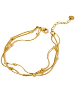 Elk & Bloom Triple Satellite Chain 14K Link Bracelet - Metallic