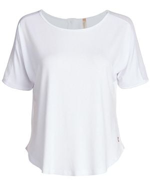 Conquista Button Placket Top - White