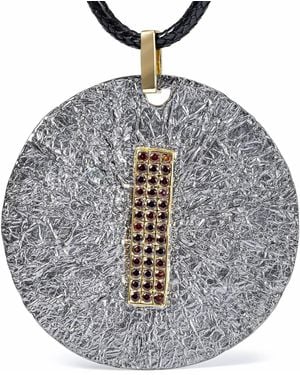 German Kabirski Hector Singular Edition Plated Pendant With Garnet - Metallic