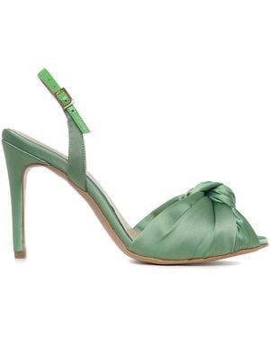 Ginissima Sofia Satin Sandals, Sage - Green