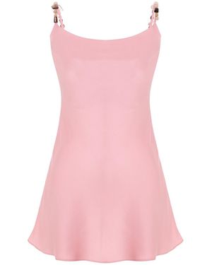 Maison sél Lune Rosè Silk Dress - Pink