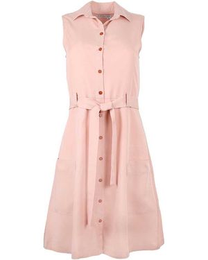 blonde gone rogue Happy-Go-Lucky Utility Dress, Lyocel - Pink