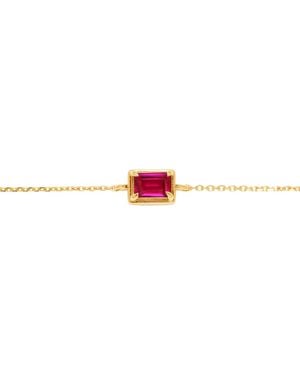 Belinda Jewelz Ruby Birthstone Bolo Bracelet - Red