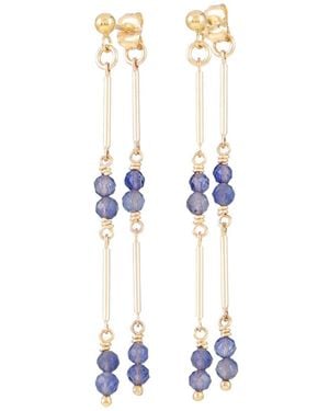 Inari Jewellery Bamboo Vine Earrings Iolite - Blue