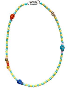 Smilla Brav Rebel Skull Necklace - Blue