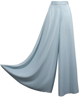 Laura Daili Neutrals Light Wide-Leg Trousers - Blue